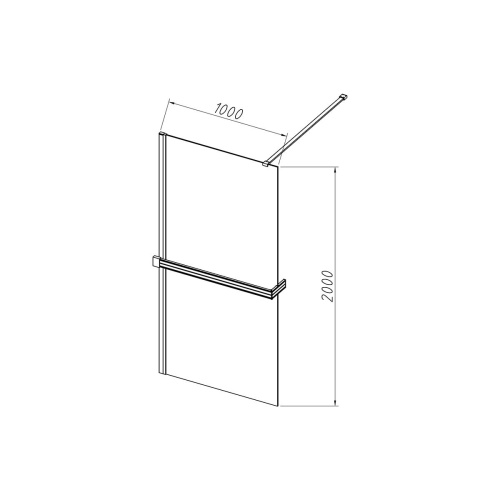 Душевая перегородка Vincea Walk in HR VSW-4HR100CGG 100х200 стекло тонированное профиль золото брашированное - фото 3