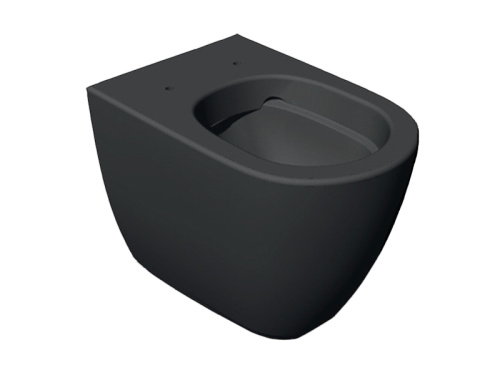 Чаша унитаза приставная Hatria FUSION A0Y1ZA08 цвет серый без сиденья безободковая душевой смыв