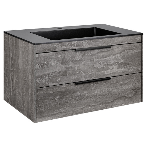 Тумба под раковину Vincea Chiara 2D VMC-2C2800GS 79х48х48 подвесная цвет серый - фото 4