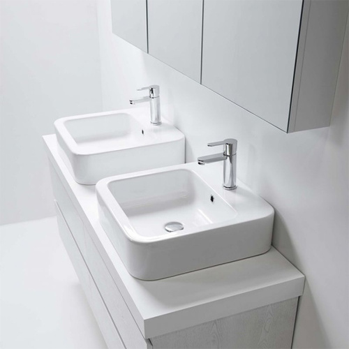 Раковина из санфаянса Hatria HAPPY HOUR Y0M701 48х48 подвесная цвет белый - фото 2