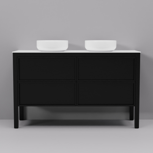 Тумба с раковиной Art Decco Elisa (Элиса) AES14F78D300 140x45x85 напольная цвет черный дуб - фото 2