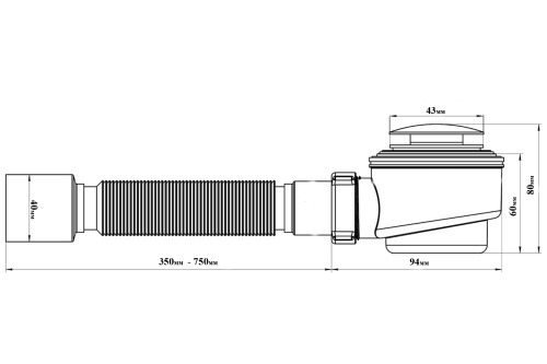 Сифон Royal Bath Sifon-knopka+gofra - фото 4