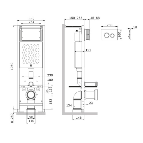 Инсталляция для унитаза Am.Pm ErgoFit I012711.0138 - фото 3