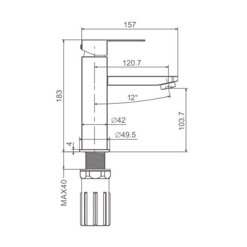 Смеситель ProHanss P30.10.09 на раковину графит - фото 3