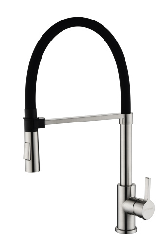 Смеситель для кухни Paulmark HALT Ha214021-BS на раковину никель