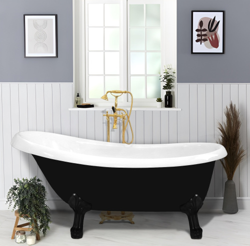 Ванна акриловая Cerutti SPA CT9975 157х77 отдельностоящая овальная с ножками - фото 2