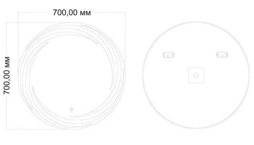 Зеркало в ванную Art&Max ROMANTIC AM-Rom-700-700-DS-F 70х70 - фото 2