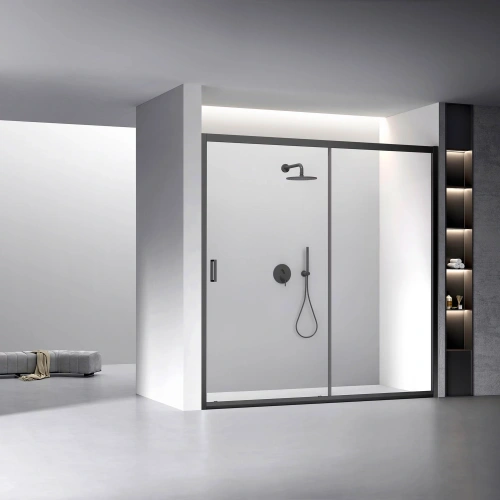 Душевая дверь Veconi Vianno VN60B-170-01-C5 170х195 стекло прозрачное профиль черный