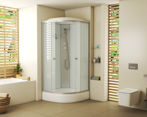 Душевая кабина Niagara Eco E90/26/MT 90х90 четверть круга с крышей ориентация универсальная - фото 3