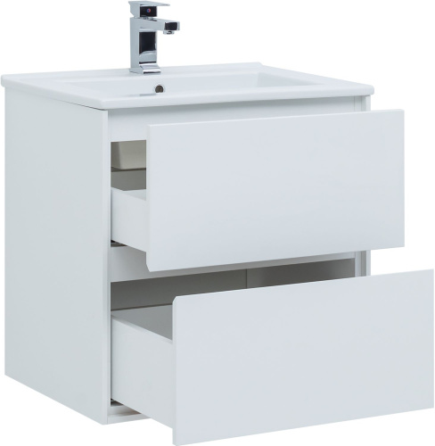 Тумба под раковину Aquanet Милан 00339965 64х46х66 подвесная цвет белый - фото 4