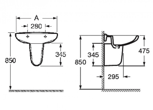 Полупьедестал для раковины Roca Victoria 733739200Y - фото 3