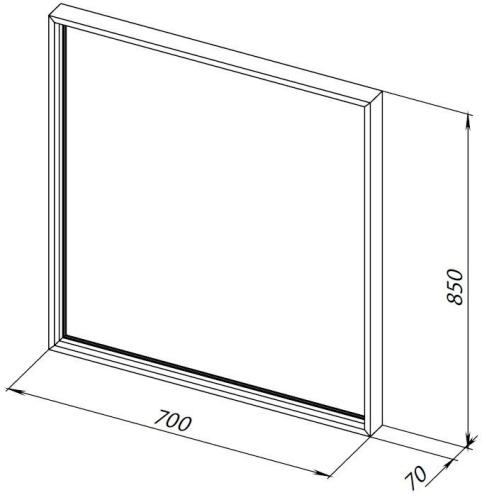 Зеркало в ванную Allen Brau Liberty 1.330013.BB 70х85 цвет черный - фото 5