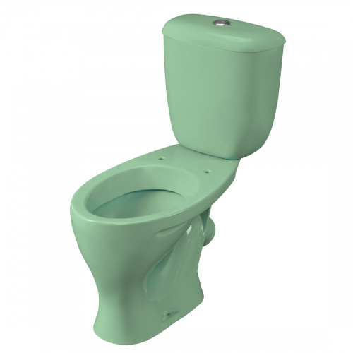 Унитаз-компакт напольный с бачком Santeri Воротынский 1P4017S0400BF салатовый с сиденьем каскадный смыв - фото 3