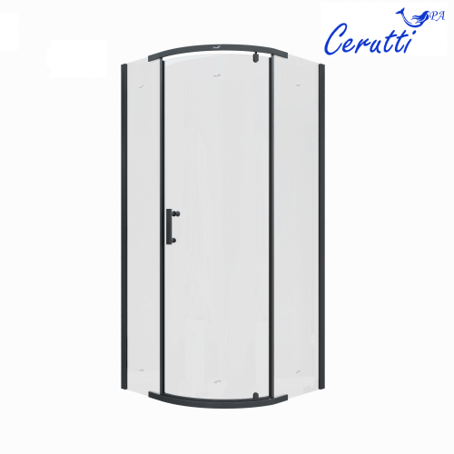 Душевой уголок Cerutti SPA KORRA Z90B 90х90 стекло прозрачное профиль черный без поддона - фото 2