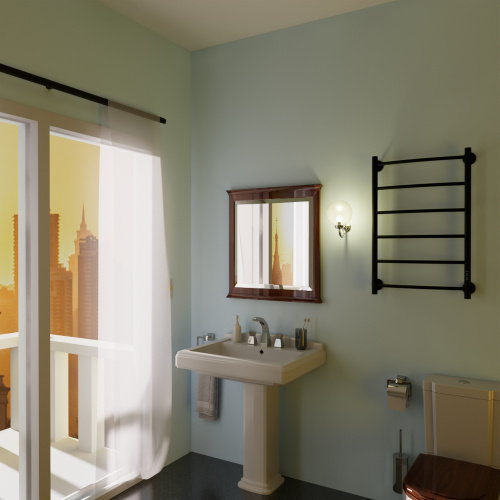 Полотенцесушитель Маргроид Вид 4 04-8050-1049-9005R 53х80 электрический черный матовый - фото 4