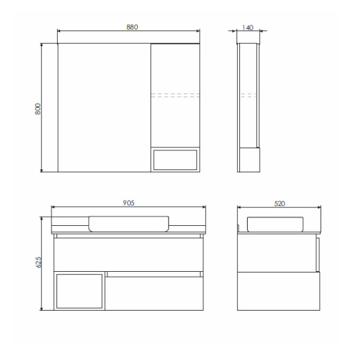 Зеркало-шкаф Comforty Прага 00004136263CF 88х14х80 подвесной цвет дуб белый - фото 2
