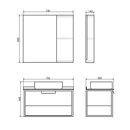 Тумба с раковиной Comforty Кёльн 00004149065CF 76х52х65 подвесная цвет дуб темный - фото 2