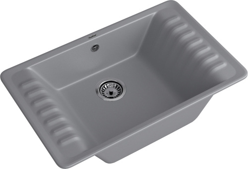 Кухонная мойка Granfest Quarz 71 темно-серый 75х48 цвет темно-серый поверхность матовая - фото 2