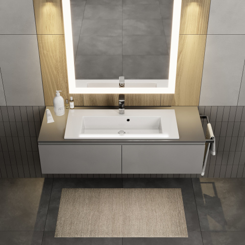 Раковина керамическая Uperwood Aurora RAurora80wg 81х36 полувстраиваемая цвет белый - фото 4