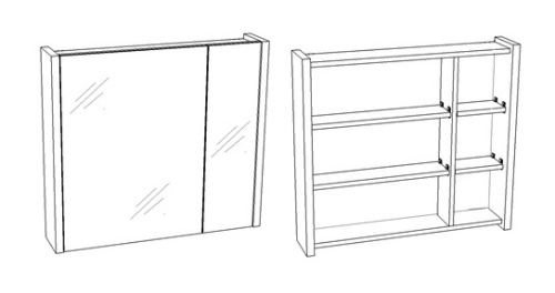 Зеркало-шкаф Corozo Верона SD-00000287 75х14х67 подвесной цвет коричневый - фото 4