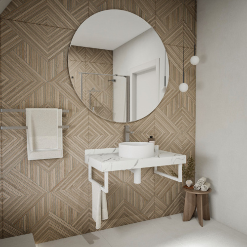 Столешница Teymi Helmi T150109 90х50 подвесная цвет белый - фото 4