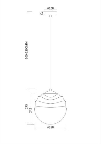 Светильник подвесной Maytoni Vinare Pendant P074PL-01N - фото 4