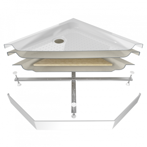 Душевой поддон Тритон Щ0000056825 100х100 акрил белый с каркасом - фото 4