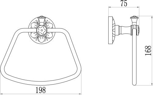 Полотенцедержатель Savol S-005860A - фото 2