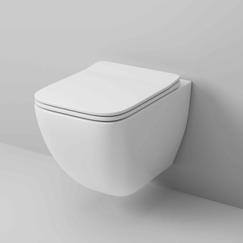 Унитаз подвесной Grossman Санфаянс GR-4447S белый глянцевый с сиденьем микролифт безободковый каскадный смыв - фото 2