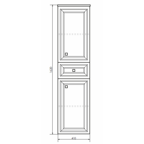 Шкаф-пенал Comforty Феррара 00004148010CF 41х34х162 подвесной цвет белый - фото 2