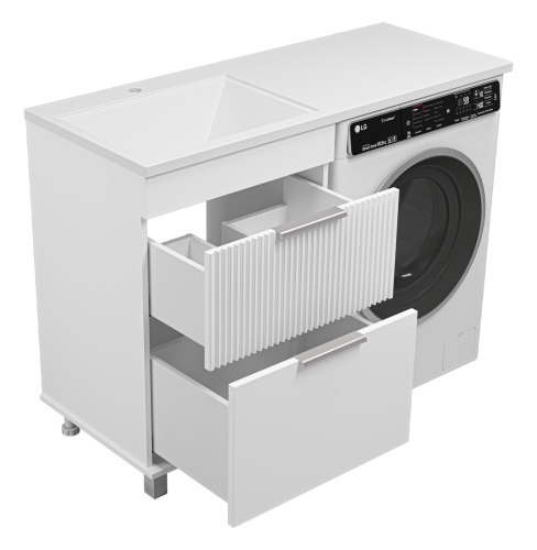 Тумба под раковину Brevita Enfida ENF-07060-012Я 58х48х76 напольная цвет белый - фото 5