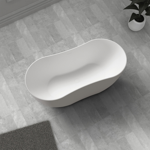 Ванна из искусственного камня Abber Stein AS9604 170х80 отдельностоящая овальная с ножками - фото 2