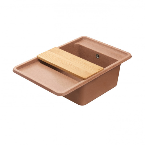 Кухонная мойка Aquaton Беллис 1A725032BS270 78х51 цвет коричневый поверхность матовая - фото 5