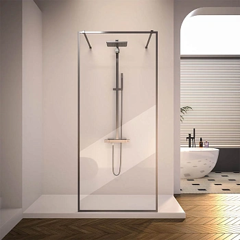 Душевая перегородка Veconi Korato KR90GR-110-01-C4 110х200 стекло прозрачное профиль графит брашированный