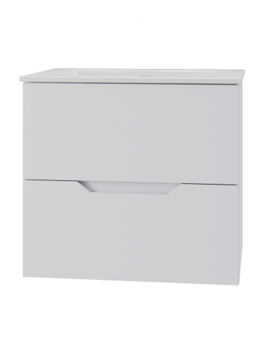 Тумба с раковиной Orange Line Li-60Tuw+Ra 62х47х56 цвет белый - фото 2