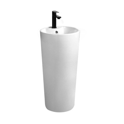 Раковина из сантехнического фарфора Vincea VBS-2P201 40х40 напольная цвет белый 1 отверстие под смеситель - фото 2