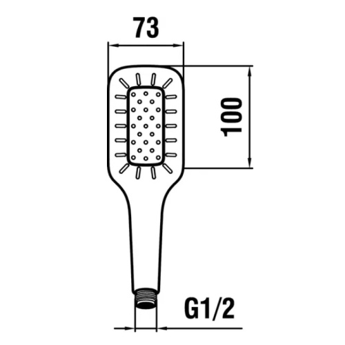 Душевая лейка Laufen MyCity HF939030100000 прямоугольная - фото 2