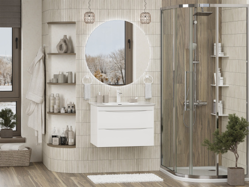 Тумба под раковину Misty Мираж П-Мир-01070-011П2Я 67х48х46 подвесная - фото 5