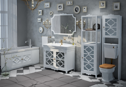 Шкаф-пенал Corozo Манойр SD-00000327 51х20х187 цвет белый - фото 3