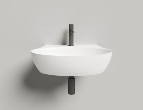 Раковина из искусственного камня S-Stone Salini ALDA 140321M 60х50 накладная цвет белый 1 отверстие под смеситель - фото 2