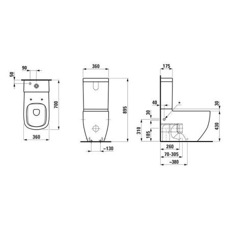 Бачок для унитаза Laufen Palomba 8.2880.3.000.873.1
