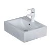 Раковина из сантехнического фарфора Melana 7033-805 50х40 накладная цвет белый 1 отверстие под смеситель
