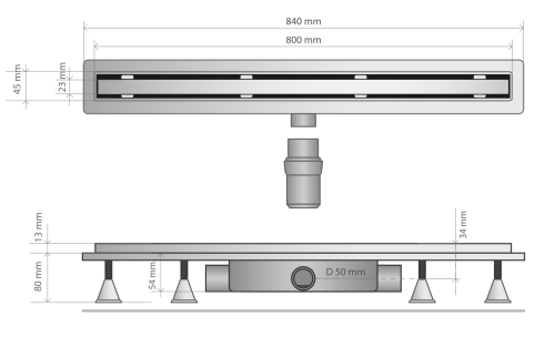 Душевой лоток OMP Tea Basicflow 4943.273.8 - фото 2