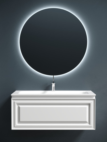 Тумба под раковину Sancos Very VR100W 100х45х41 подвесная цвет белый - фото 5