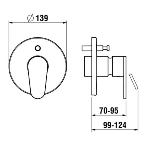 Смеситель для душа Laufen The New Classic HF900579100000 встраиваемый в стену хром - фото 2