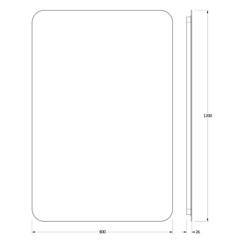 Зеркало в ванную Defesto OPTI DF 2820S 80х120 - фото 2