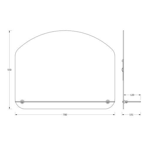 Зеркало в ванную Evoform Optima BY 0517 60х50 цвет хром - фото 2