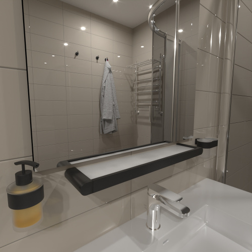 Полка в ванную комнату Altasan Лотос ЛТ70ЧМ - фото 2