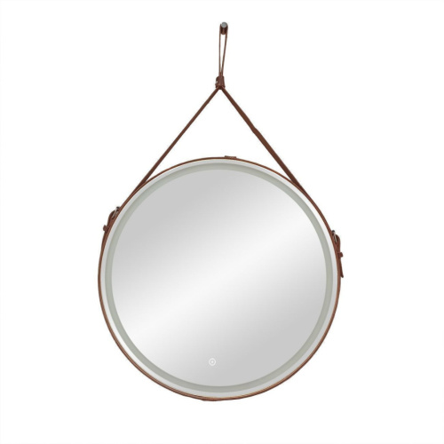 Зеркало в ванную Art&Max MILAN AM-Mil-650-DS-F-Brown 80х80 цвет коричневый - фото 2