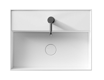 Раковина керамическая Alice Hide 31230101S 60х45 подвесная цвет белый глянцевый 1 отверстие под смеситель